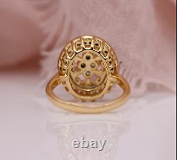 0.40Ct Round Cut VVS1/D Diamond Vintage Engagement Ring 14k Yellow Gold Finish