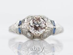 1.30Ct White Round Simulated Diamond Vintage Style Ring 925 Sterling Silver