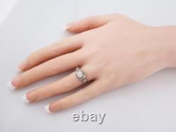 1.30Ct White Round Simulated Diamond Vintage Style Ring 925 Sterling Silver