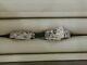 1.50 Ct Pear Cut Diamond Vintage Engagement Ring Bridal Set 14k White Gold Over