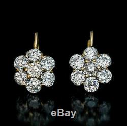 1.50 Ct Round Cut Diamond Vintage Art Deco Antique Stud Unique wedding Earring