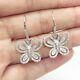 1.50ct Lab Created Diamond Butterfly Drop Dangle Earrings 14k White Gold Plated
