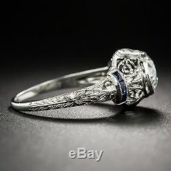 1.50Ct Solitaire White Round Diamond Vintage Art Deco Engagement 925 Silver Ring
