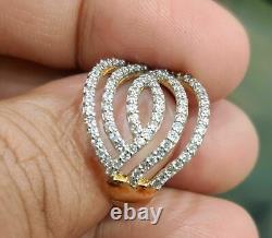 1.60Ct Round Cut VVS1/D Diamond Wedding Band Ring 14K Yellow Gold Finish