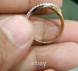 1.60Ct Round Cut VVS1/D Diamond Wedding Band Ring 14K Yellow Gold Finish