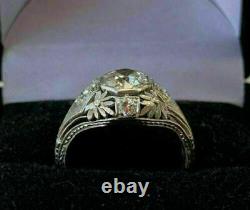 1.65CT Round Diamond 14K WithGold FN Antique Victorian Edwardian Engagement Ring
