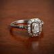 1.80ct Antique Art Deco Emerald Cut Diamond Engagement Ring 925 Sterling Silver