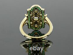 1.80CT White Round Diamond Vintage Art Deco Antique Ring 14K Yellow Gold Finish