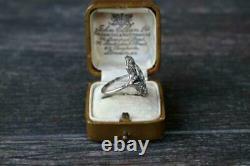 1.86 Ct Diamond Sapphire Ring 925 Sterling Silver Art Deco Vintage Filigree Ring