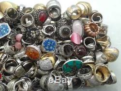 100 Gram Assorted Sterling 925 Silver Ring Lot Wholesale Resale Vintage-now