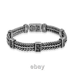 10MM Foxtail Sterling Silver Square Foxtail Bracelet, Handmade Men Bracelet