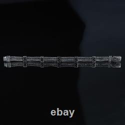 10MM Foxtail Sterling Silver Square Foxtail Bracelet, Handmade Men Bracelet