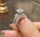 14k White Gold Finish 2.50ct Princess Simulated Diamond Bridal Engagement Ring