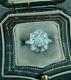 14k White Gold Over Antique Vintage Art Deco Wedding Estate Ring 1.5 Ct Diamond