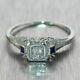 14k White Gold Over Vintage Art Deco Antique Engagement Ring 1 Ct Diamond