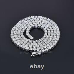 15Ct 3mm White Diamonds Tennis Necklace- Great Sparkle! FREE Diamond studs