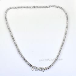 15Ct 3mm White Diamonds Tennis Necklace- Great Sparkle! FREE Diamond studs 15Ct 3mm White Diamonds Tennis Necklace- Great Sparkle! FREE Diamond studs