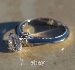1Ct Real Moissanite Engagement Ring Solitaire Wedding Ring 925 Sterling Silver
