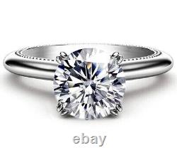 1Ct Real Moissanite Engagement Ring Solitaire Wedding Ring 925 Sterling Silver
