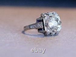 2.05 Ct Art Deco Vintage Edwardian Round Engagement Ring In 925 Sterling Silver