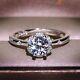 2.0ct Round Good Cut Moissanite Halo 925 Sterling Silver Women's Engagement Ring