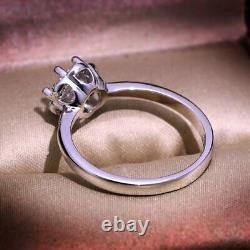 2.0Ct Round Good Cut Moissanite Halo 925 Sterling Silver Women's Engagement Ring