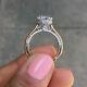 2.20 Tcw Round Cut White Diamond 14k Two Tone Gold Over Vintage Engagement Ring