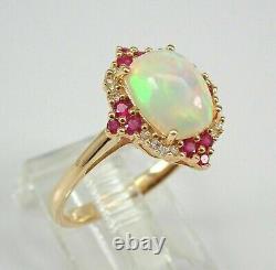 2.20Ct Oval Cut Natural Fire Opal 925 Sterling Silver Plated Halo Women's Ring
