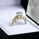 2.30ct Round Cut Moissanite Solitaire Engagement Ring 14k White Gold Finish