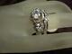 2.40ct White Diamond Vintage Two Pcs 925 Silver Engagement Wedding Ring Set