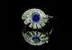 2.50 Ct Round Cut Simulated Sapphire Wedding Vintage Ring 14k White Gold Finish