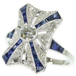 2.50 Ct Vintage Art Deco Style Round Cut Diamond Wedding 14K White Gold FN Ring