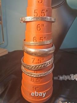 $2.50 Per GRAM Vintage Lot Wearable 925 Sterling Silver Bracelets TESTED 450.5g