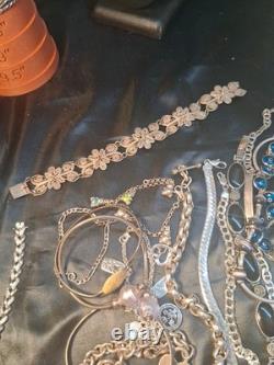 $2.50 Per GRAM Vintage Lot Wearable 925 Sterling Silver Bracelets TESTED 450.5g