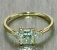 2.50ct Lab-created Diamond Three Stone Engagement Ring 14k Yellow Gold Finish