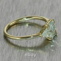2.50Ct Lab-Created Diamond Three Stone Engagement Ring 14K Yellow Gold Finish