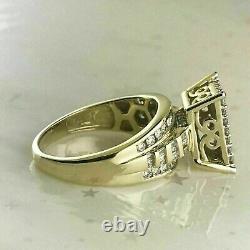 2.55 Ct Round Cut Lab-Created Diamond Engagement Ring 14K Yellow Gold Finish