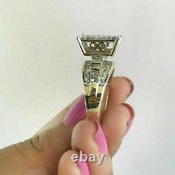 2.55 Ct Round Cut Lab-Created Diamond Engagement Ring 14K Yellow Gold Finish