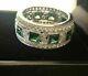 2.60ct Princess Cut Lab Created Emerald Wedding Band Ring 14k White Gold Finish