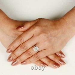 2.85Ct Diamond Vintage Retro Engagement Wedding Halo Ring 14K White Gold Over