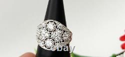 2.99 Ct Round Cut Lab-Created Diamond Two-Stone Filigree 1930's Old Vintage Ring