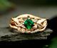 2. Ct Asscher Cut Lab Created Green Emerald Solitaire Ring 14k Yellow Gold Plated