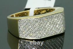 2 Ct Men's Engagement Wedding Pinky Ring Band 10K Yellow Gold Over