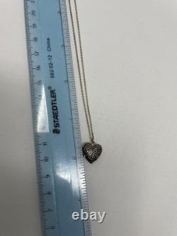 2 Vintage Silpada Sterling Silver 925 Necklaces Heart & Hammered Disc Designs