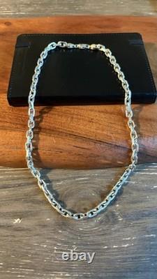 20 Anchor Chain 925 Sterling Silver Necklace 50g Chunky Heavy Rhodium Finish