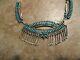 20 Dynamite Vintage Zuni Sterling Silver Petit Point Turquoise Necklace