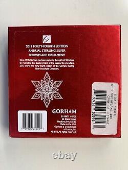 2013 Gorham STERLING Silver 44th Annual Edition Snowflake Ornament RARE Year