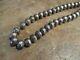 24 Marvelous Vintage Navajo Sterling Silver Pearls Bead Necklace On Foxtail