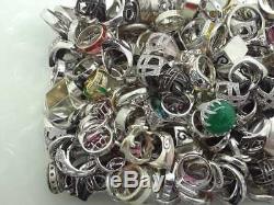 250 Gram Assorted 925 Sterling Silver Ring Lot Wholesale Resale Vintage-now