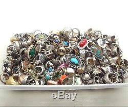 250 Gram Assorted Sterling Silver 925 Ring Lot Wholesale Resale Vintage-now